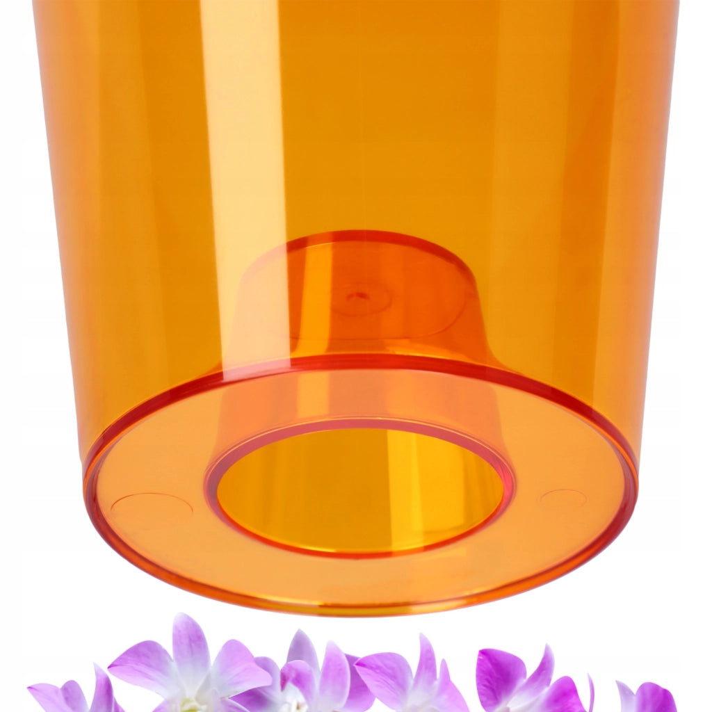 Vaso per orchidee KADAX in plastica arancione, 12 cm
