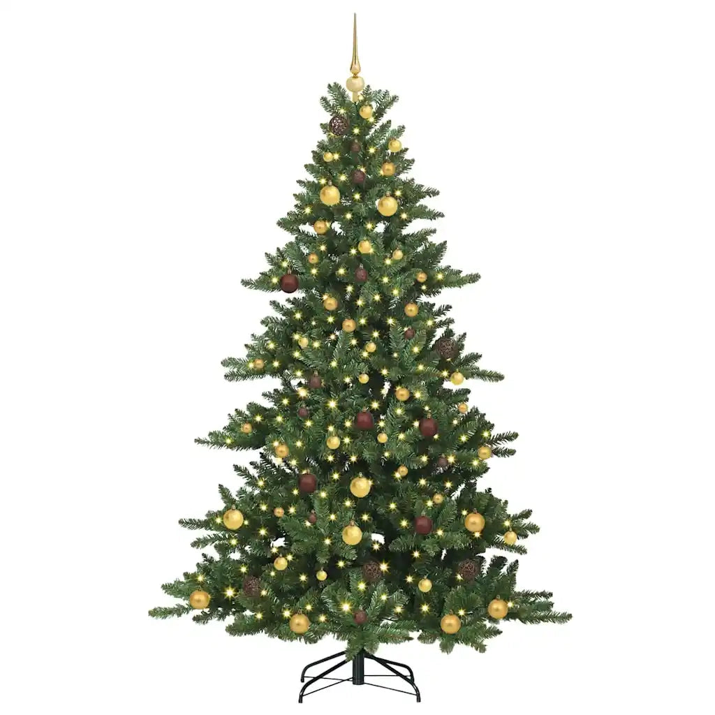 Albero di Natale Artificiale con Rami Pieghevoli Verde 210 cm 3397676