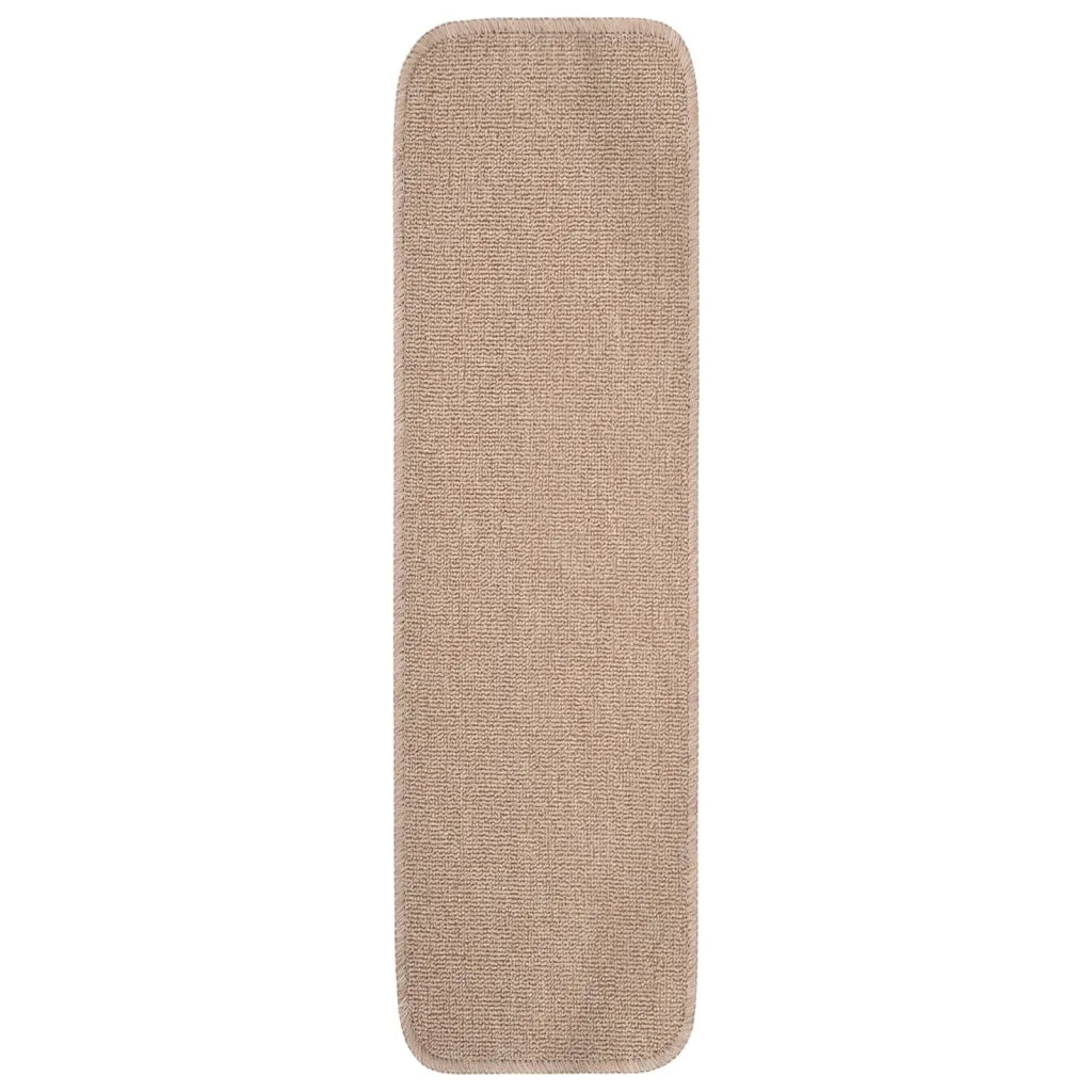 Tappetini Scale Antiscivolo 15 pz | Gradini per Scale 75x20 cm Beige Rettangolari