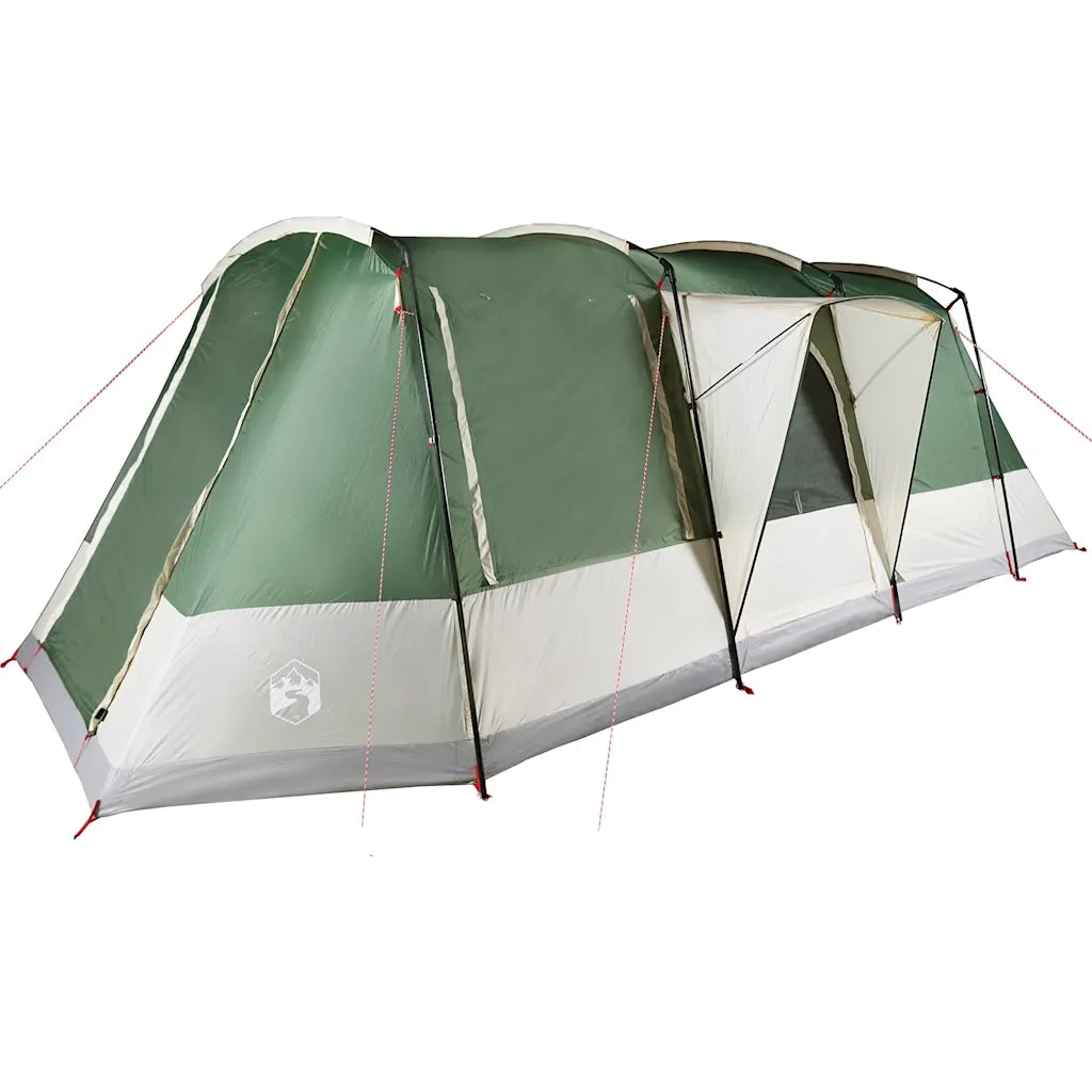 Tenda da Campeggio a Tunnel per 4 Persone-Tenda per Escursionismo Verde Impermeabile 717731