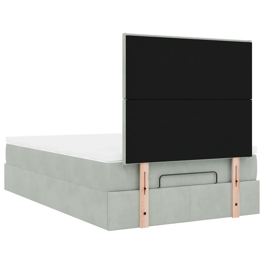 Struttura Letto Pouf con Materassi 120x190 cm Velluto 3313385
