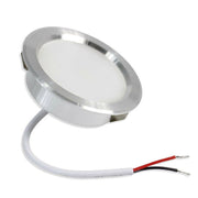 Trade Shop - Faretto Led 3w Ad Incasso Rotondo Luce Calda Fredda Naturale Opaco Bordo Argento - -bianco Caldo      -