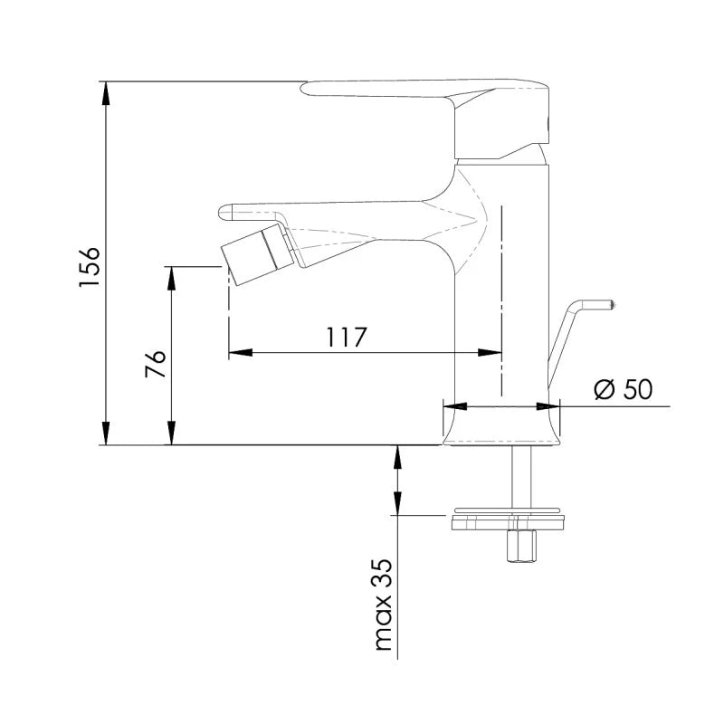 Miscelatore bidet serie vanity