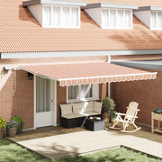 Tenda Retrattile Manuale con Strisce LED Multicolore 450x300 cm