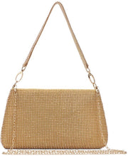 Borsa da sera con pietre strass per donne piccole clutch per festa, banchetto, matrimonio, portafoglio, borsa da spalla femminile scintillante