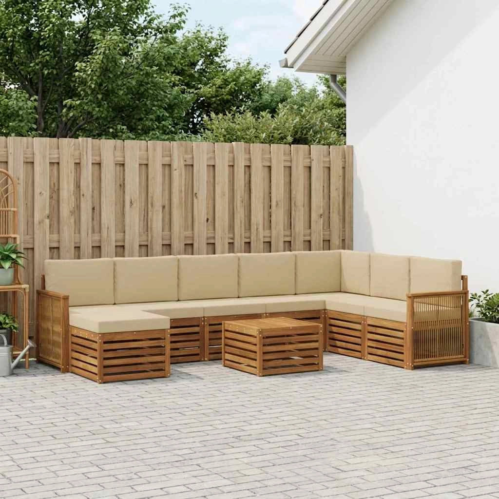 Set di divani da esterno 7 pz Naturale 3384749