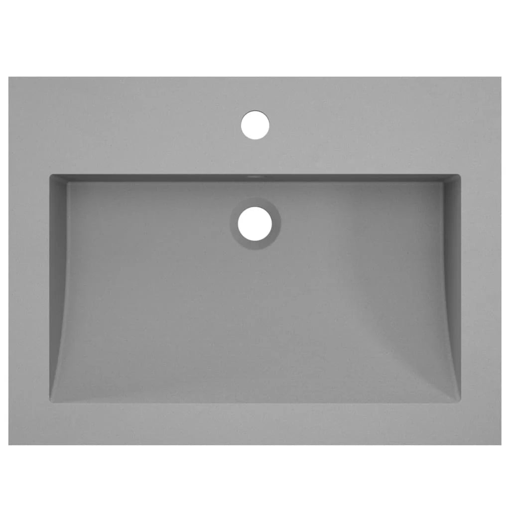 Lavabo da bagno con lavabo e lavabo per WC 60 x 45 cm granito grigio 02_0002563