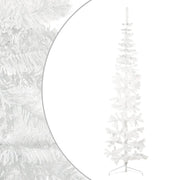 Albero Natale Artificiale Sottile a Met¨¤ Supporto-Albero Natalizio Bianco 240 cm