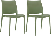 Set di 2 sedie Maya oliva