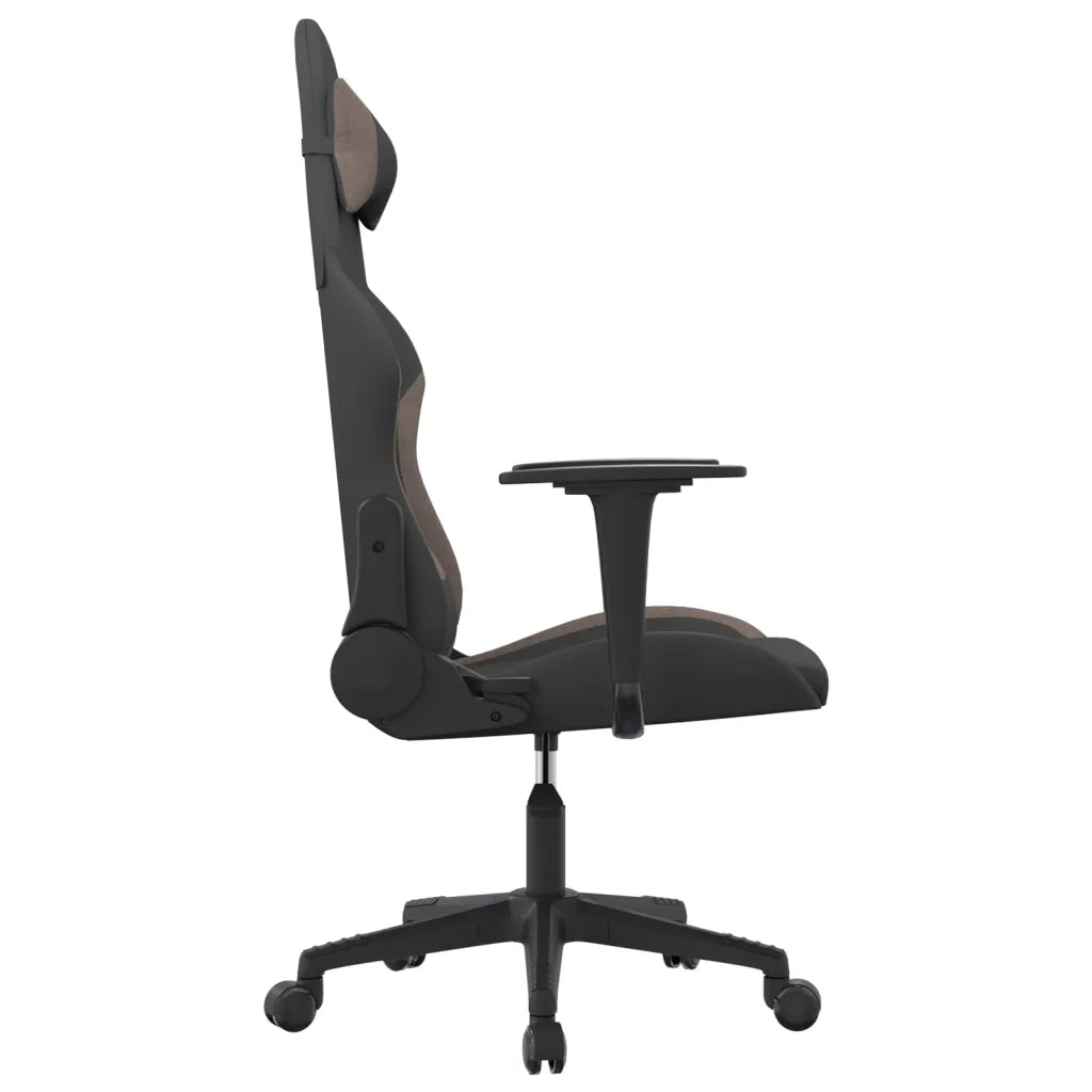 Sedia da Gaming Nero e Tortora in Tessuto 3143735