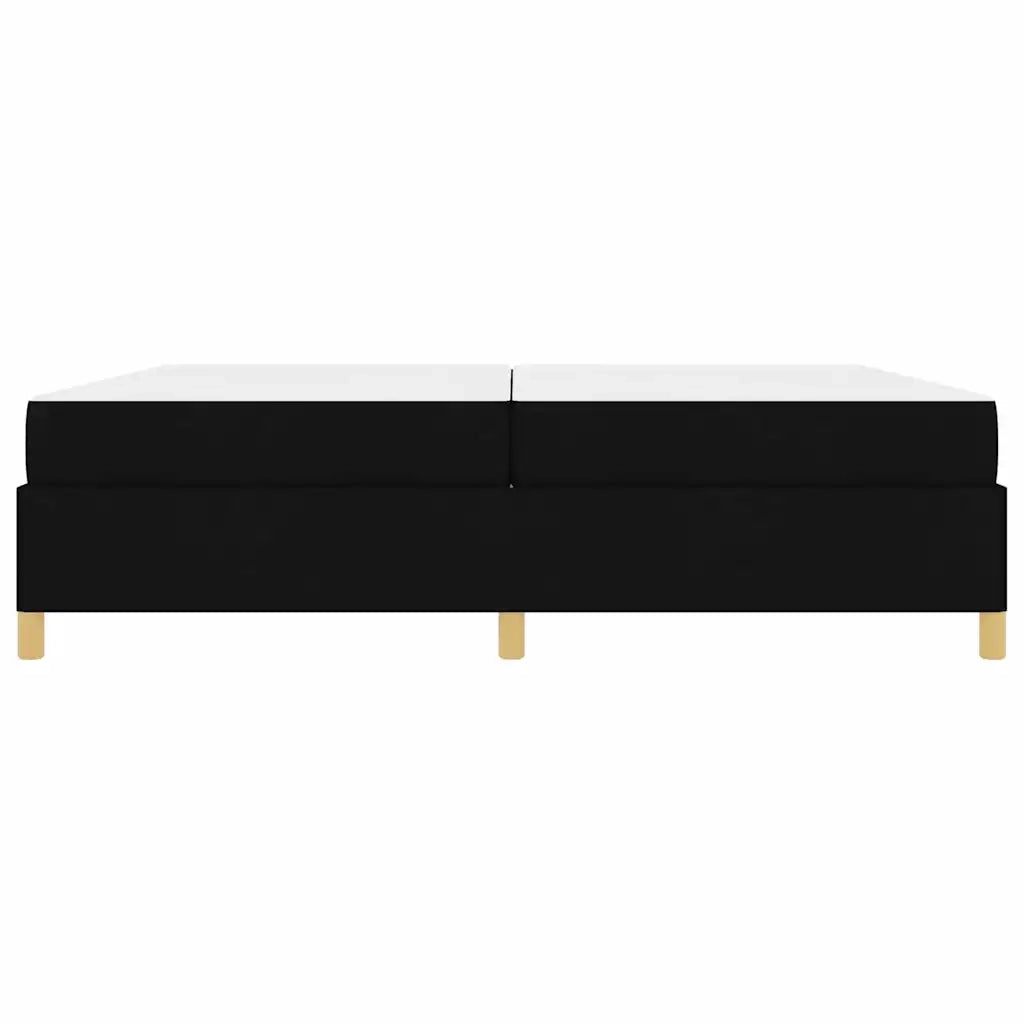 vidaXL Letto a molle Nero e Bianco e Nero 200 x 200 cm Tessuto