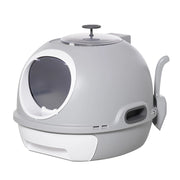 Casetta per Lettiera Gatti Portatile ¨C zephmum ¨C Grigio con Ante e Tiroio