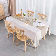 Asciugamano di lino e cotone, lavabile, rettangolare, 140 x 220 cm, per uso domestico, cucina, tavola da pranzo, decorazione