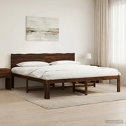 Letto matrimoniale con testiera ROSTOCK Marrone Scuro 3405455