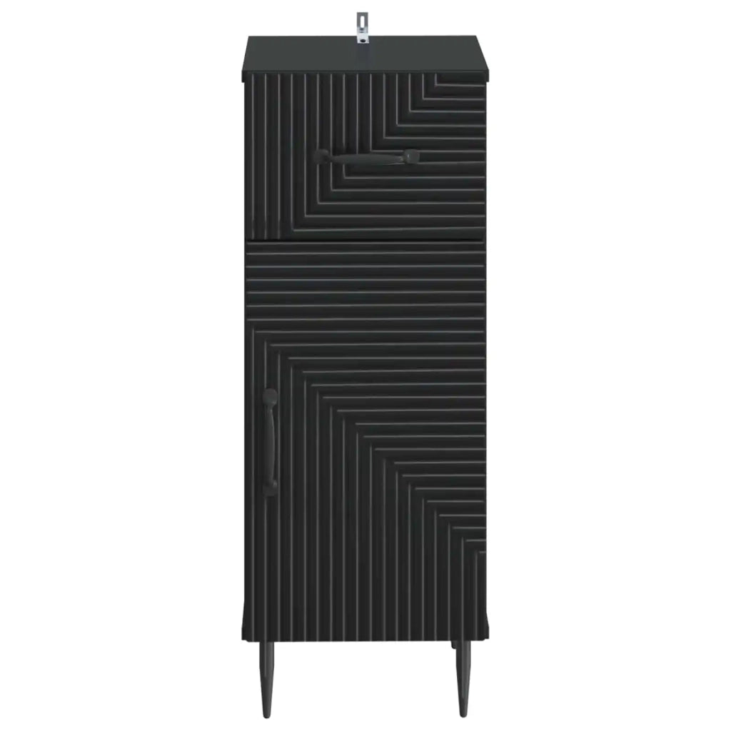 Mobiletto da Bagno HAARLEM Nero 30 x 31 x 80 cm 896826
