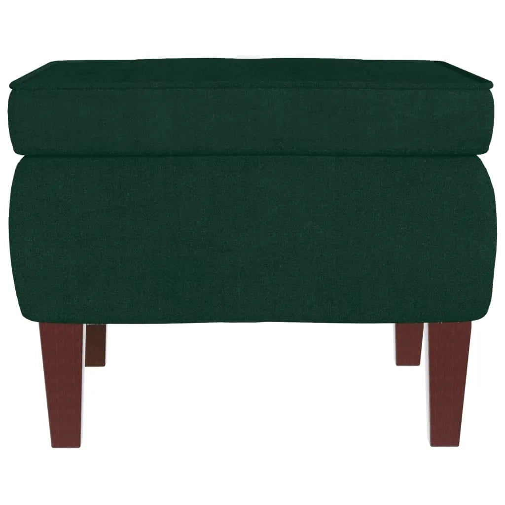 Sedia a dondolo con schienale alto in velluto verde scuro 3121232
