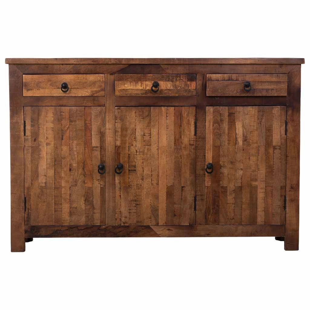 Credenza in legno naturale 155x36x102