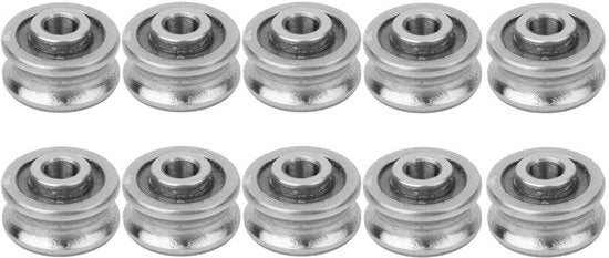 Lagers U-groef - Acciaio inossidabile - 5 x 17 x 8 mm - Lagers per guida - Adatto per macchine per la cucitura e laser