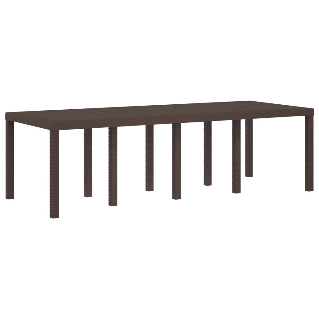 Set da Pranzo per Giardino 11 pz Marrone e Crema PP 3430171