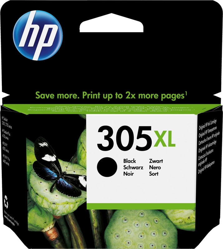 HP Cartuccia di inchiostro nero originale ad alta capacità 305XL
