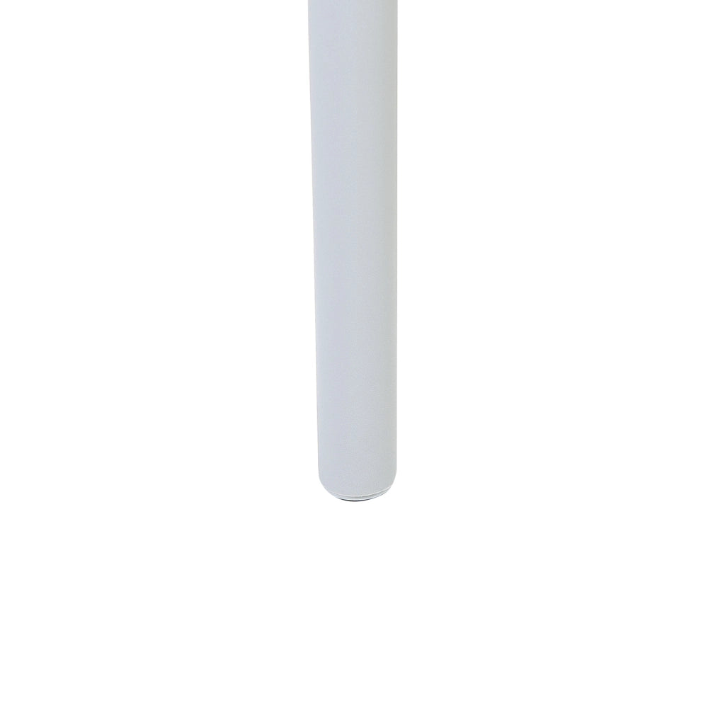Set di 4 sedie da pranzo in plastica grigio per interni ed esterni da giardino con braccioli in stile minimalista