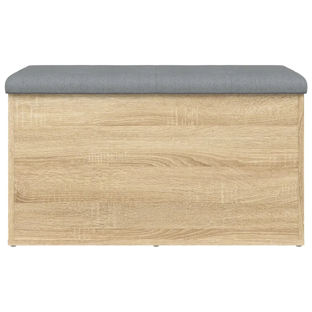 Panca Portaoggetti Rovere Sonoma 82x42x45 cm Legno Multistrato