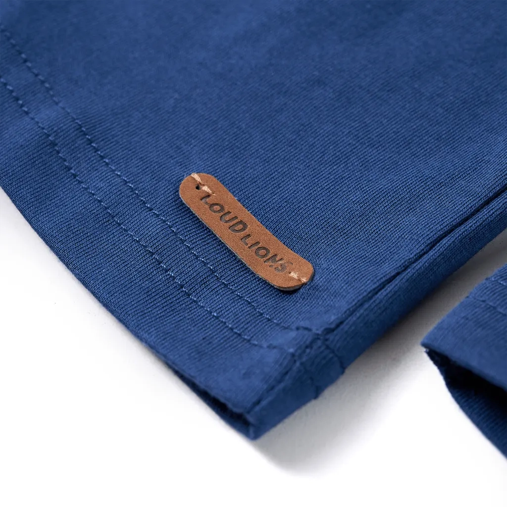 Maglietta da Bambino a Maniche Lunghe Blu Jeans 116 13136