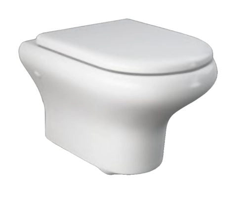 Vaso Sospeso WC Serie Compact In Ceramica Bianco rak 52x37x30 INT18