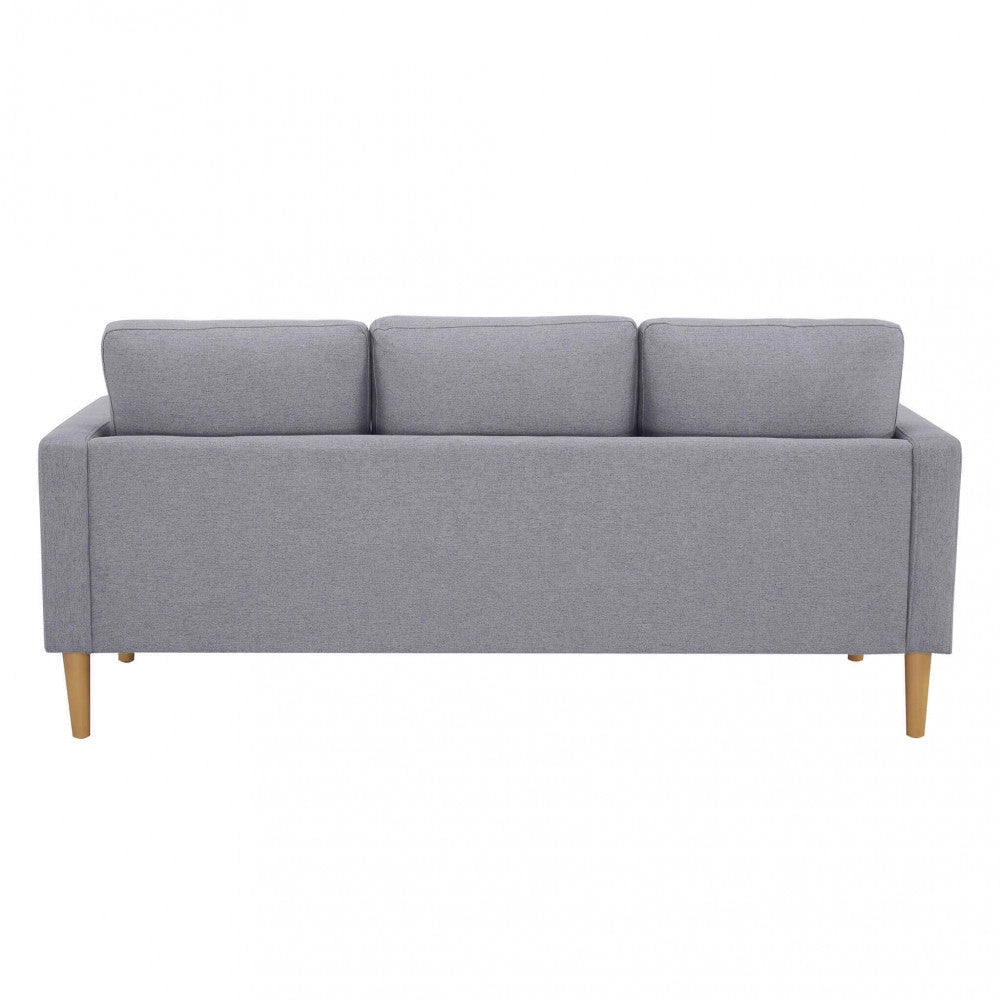 Divano 3 Posti Ramsey 180x73x82 h cm in Tessuto Grigio chiaro