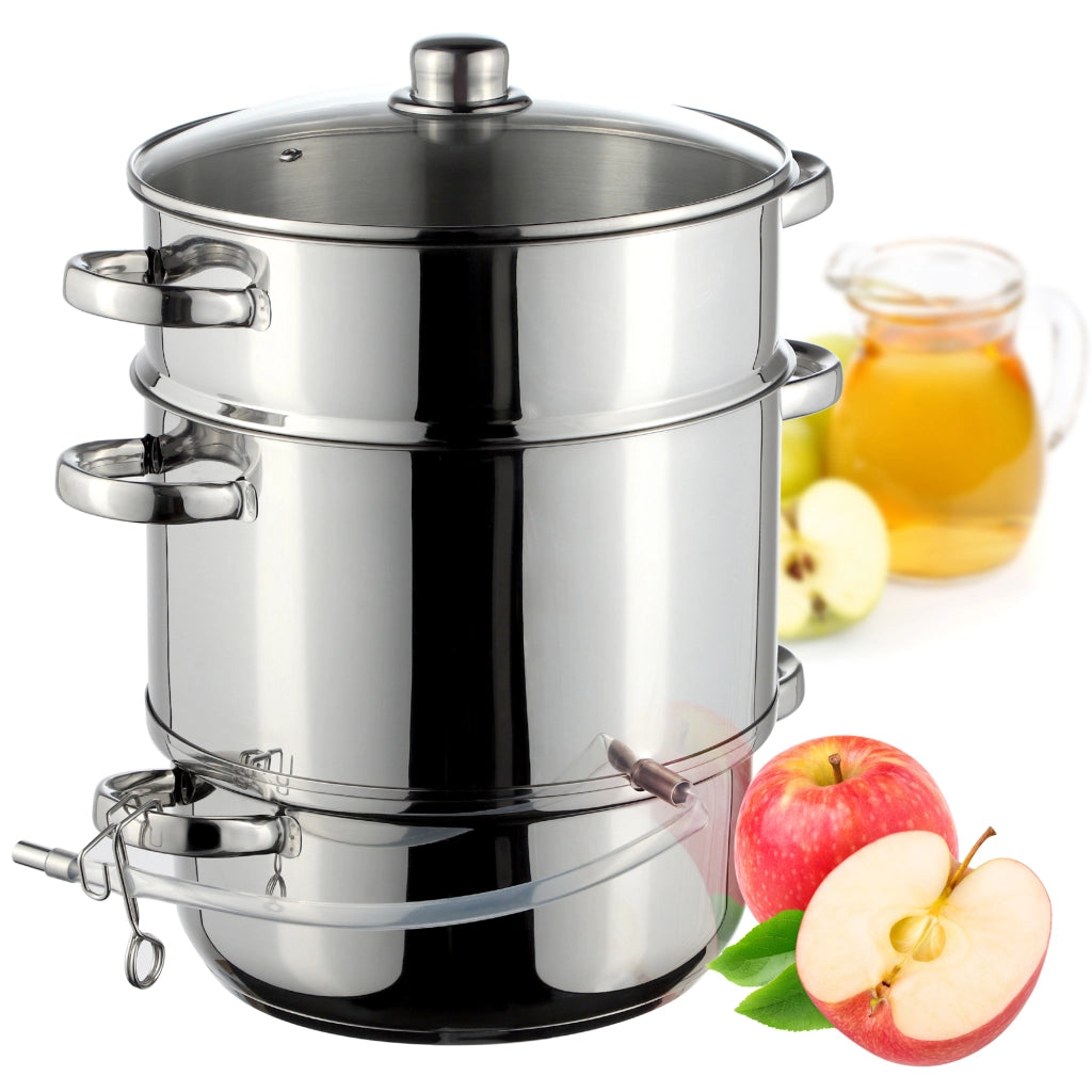 KADAX Spremiagrumi da 8 litri in acciaio inox, a vapore, a induzione e a gas, 3 in 1, grande