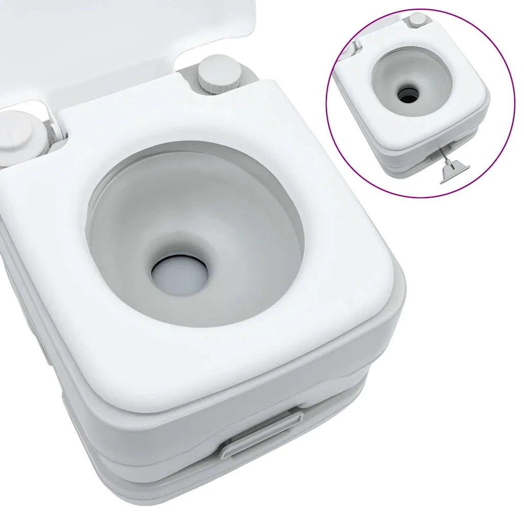 Toilette da Campeggio Grigio e Bianco 41,5 x 36,5 x 30 cm 42001425