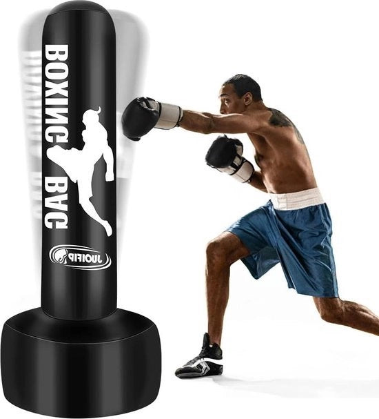 Sacca da pugilato da 69 pollici per adulti - borsa pesante con stand, sacche gonfiabili - sacca di kickboxing indipendente - allenamento MMA Muay Thai Fitness - utilizzo interno ed esterno