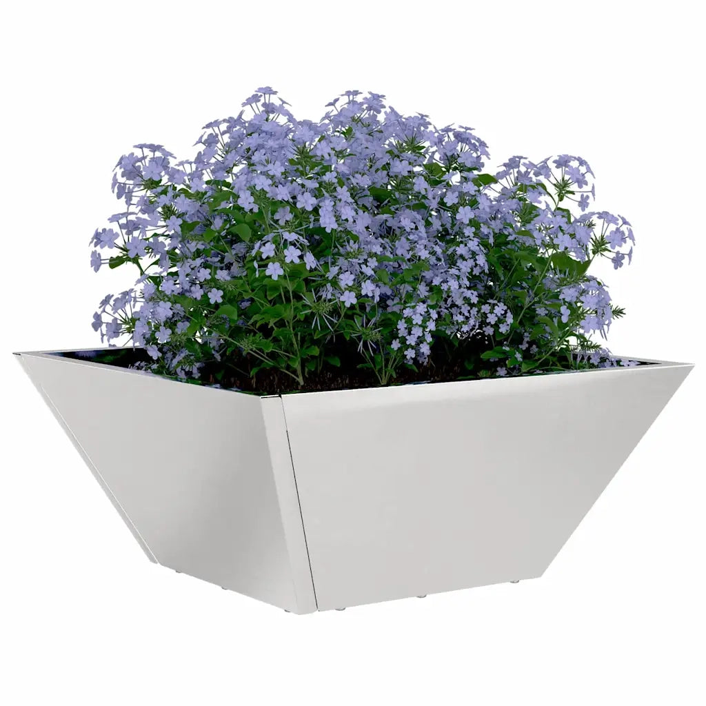 Vaso da giardino Argento 35 x 35 x 15 cm Acciaio inossidabile 873804