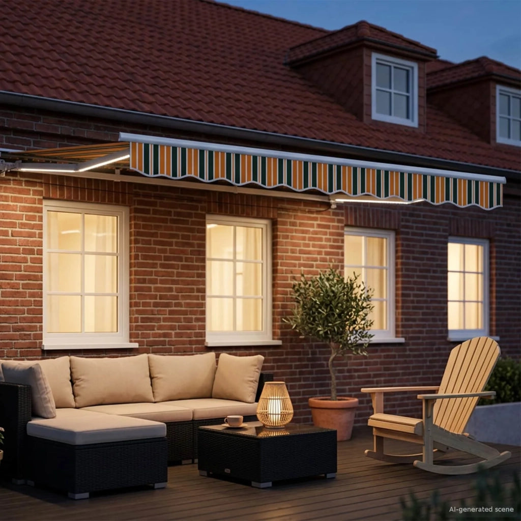 Cornice per Tenda Manuale con LED 3,5 x 2,5 m
