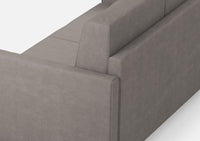 Divano Angolare 6 Posti 281x241x85 cm Karay in Tessuto Grigio