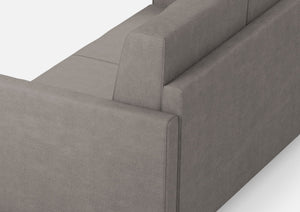 Divano 3 Posti 198x85x85 cm Karay in Tessuto Grigio
