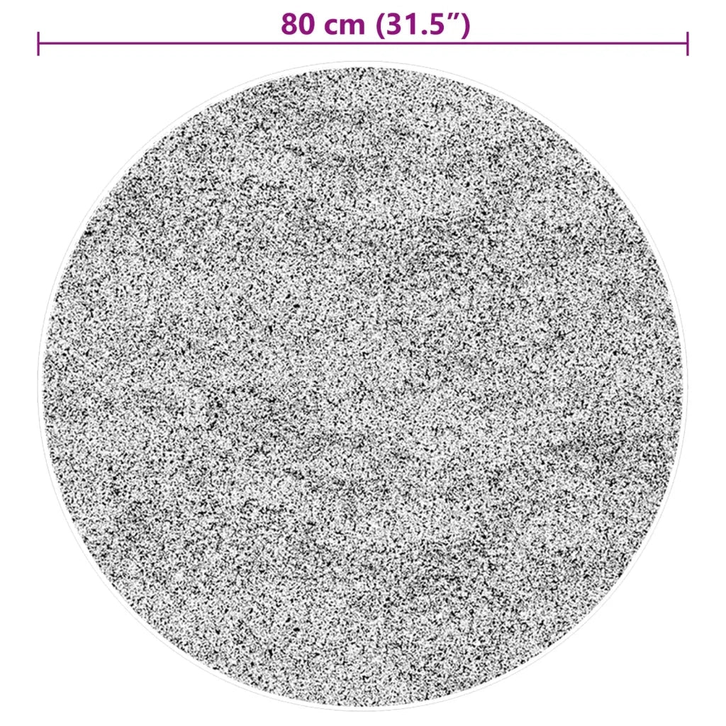 Tappeto a Pelo Corto HUARTE Morbido e Lavabile Crema Ã˜ 80 cm