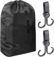 Borsa di stoccaggio per passeggini - Incluso 2 ganci neri - Tessuto oxford impermeabile - Dimensioni 114 x 49 x 43 cm - Robusto e duraturo - Borsa di stoccaggio per passeggini