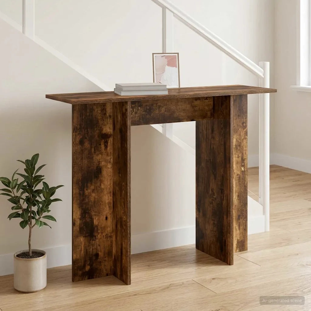 Tavolo consolle Quercia Affumicata 100 x 30 x 75 cm 8001171