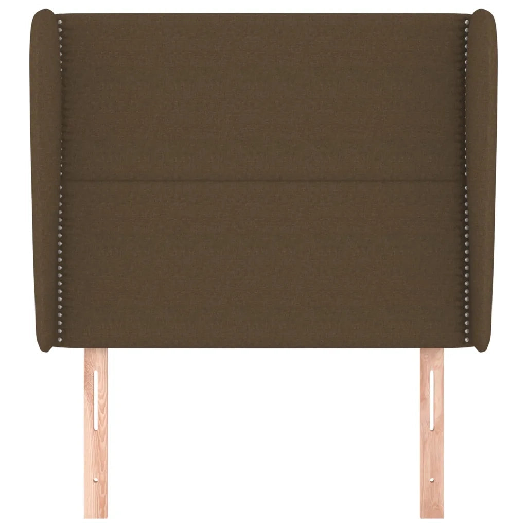 Testiera ad Orecchio Marrone Scuro 103x23x118/128 cm in Tessuto 3117809