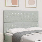 Testiera-Testata-Testiera Decorativa Grigio chiaro 160 cm Pelle Sintetica 354529