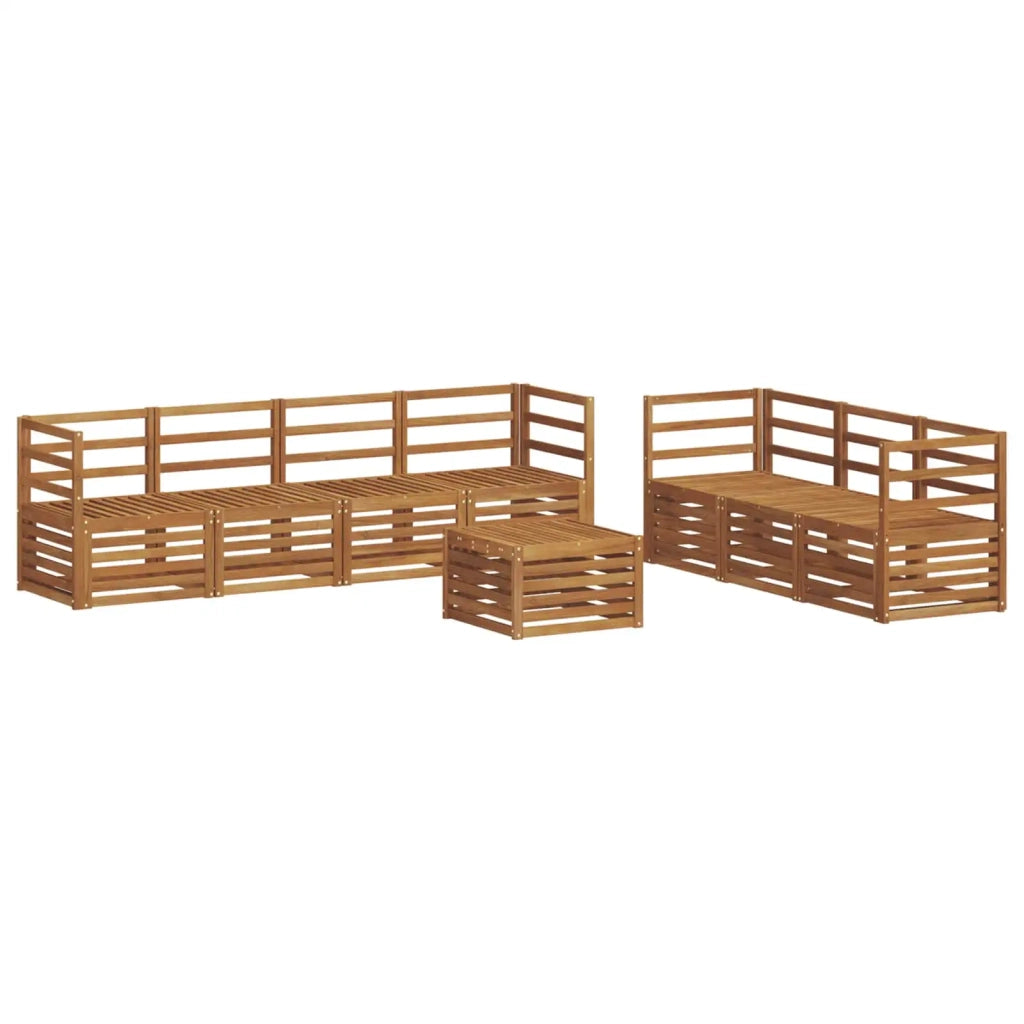Set divani 8 pcs Naturale Legno di Acacia Massello