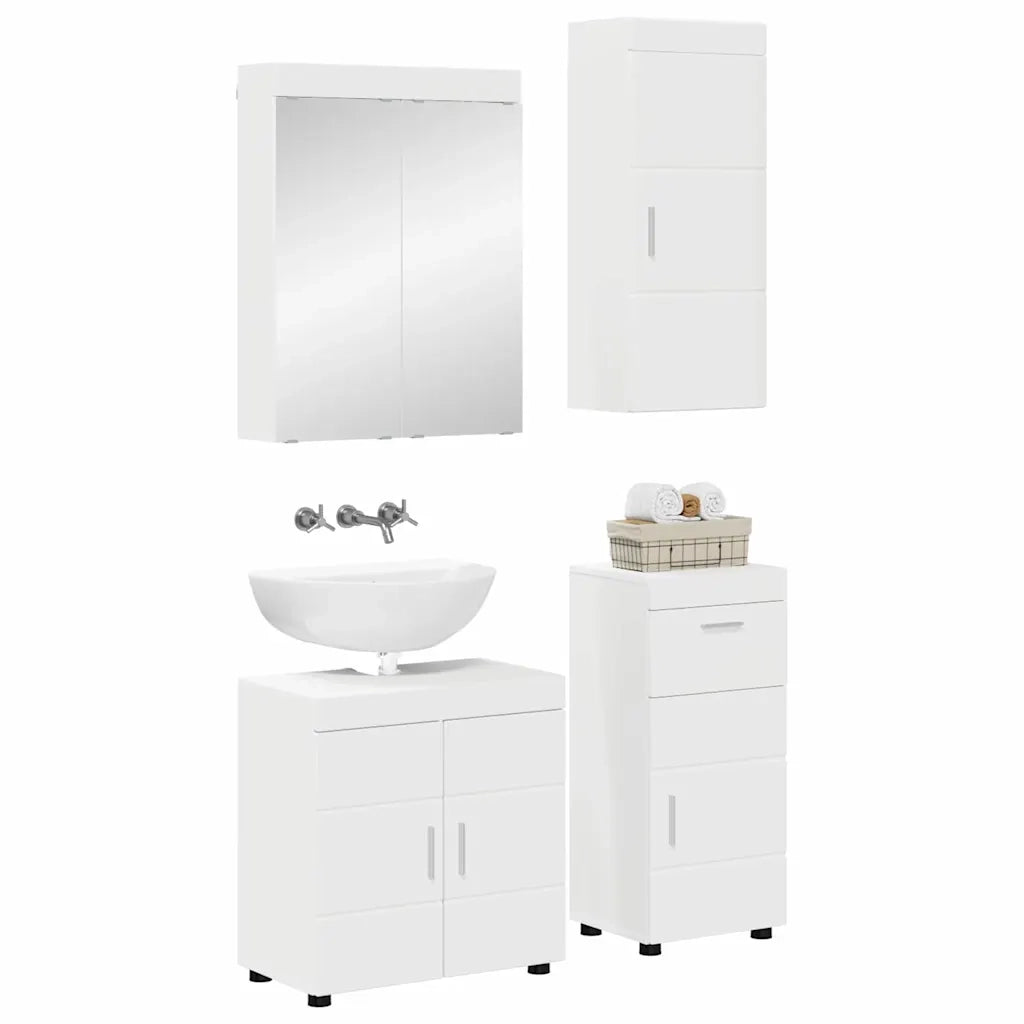 Set di mobili per il bagno TULUM 4 pcs Bianco 60 x 34 x 63 cm