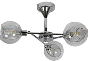 Plafoniera Candellux OZZO cromata 3xE14 vetro trasparente