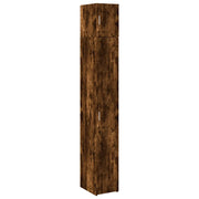 Mobile contenitore sottile e compatto 30 x 42,5 x 225 cm spazio ottimizzato stile contemporaneo legno composito finitura rovere affumicato 02_0055550
