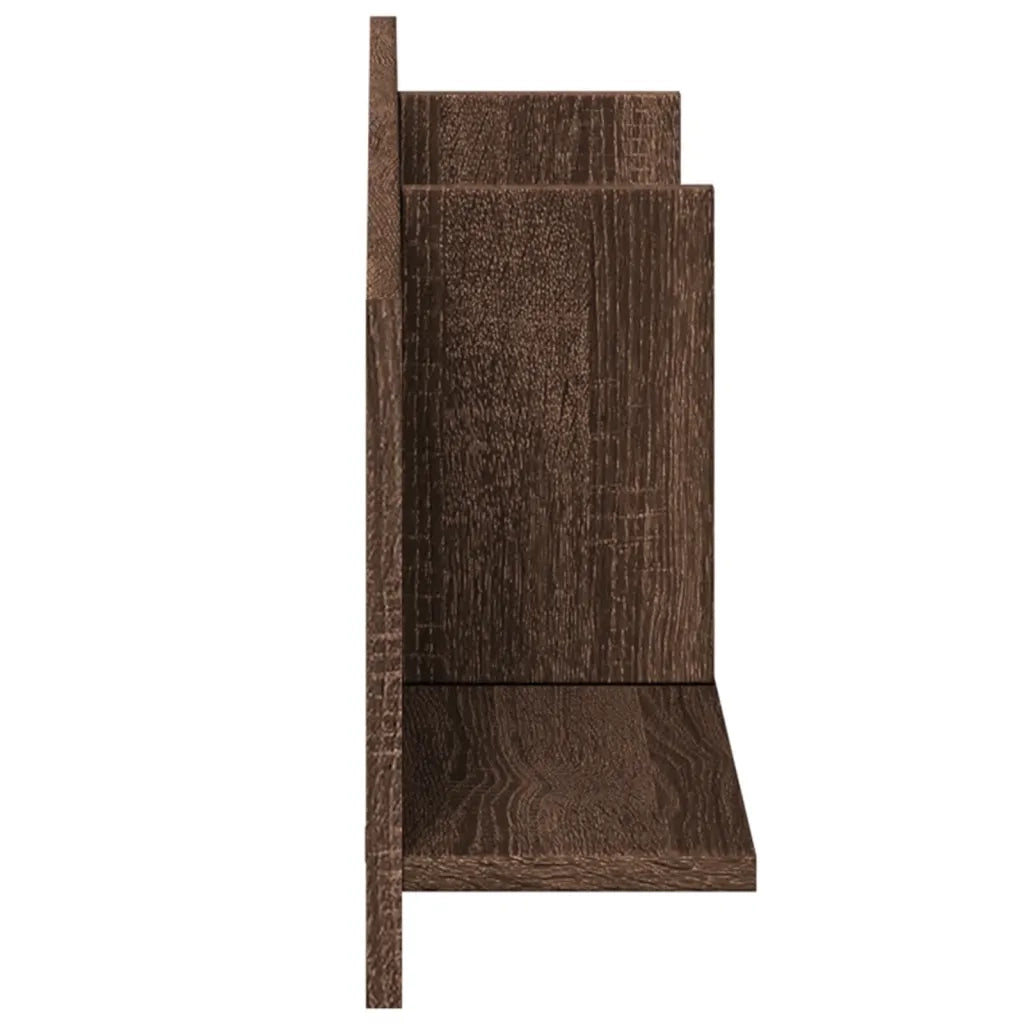 vidaXL Mobile a Parete 100x16,5x30 cm Rovere Marrone in Truciolato