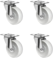 Set di ruote per rotazione – 4 ruote a 100 mm, poliammide, ruote di trasporto con rolli, carico di 450 kg, ruote pesanti per macelleria, panetteria e industria (set da 4)