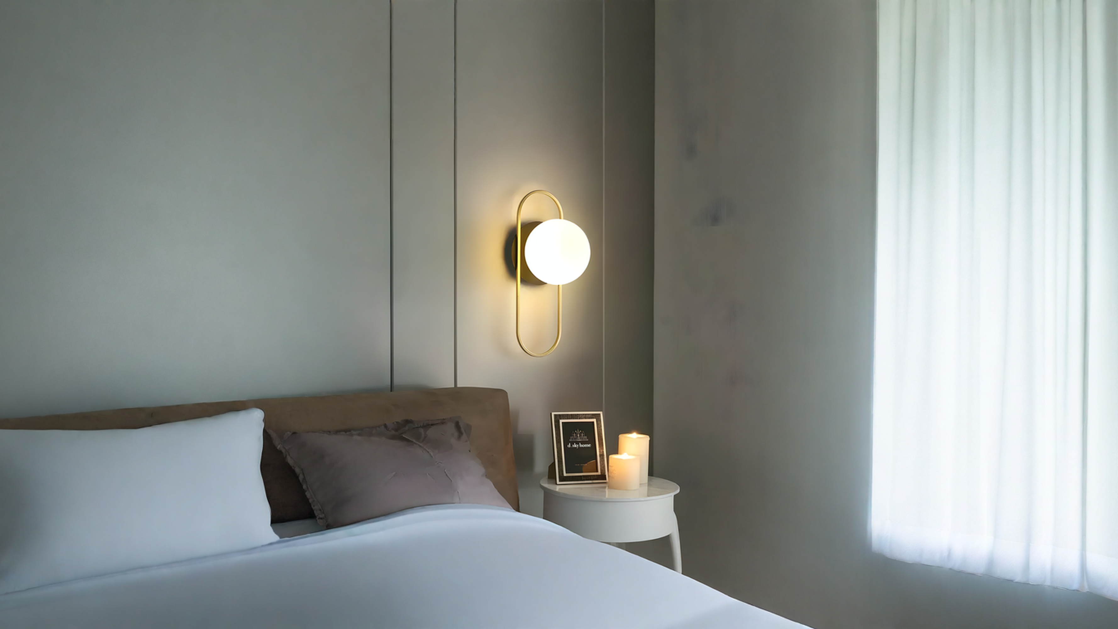 Lampada Da Parete APP1756-1W Brush Gold White