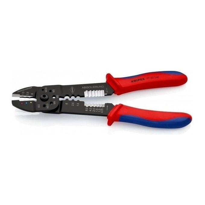 Knipex 97 32 240 pinza crimpatrice Nero, Blu, Rosso