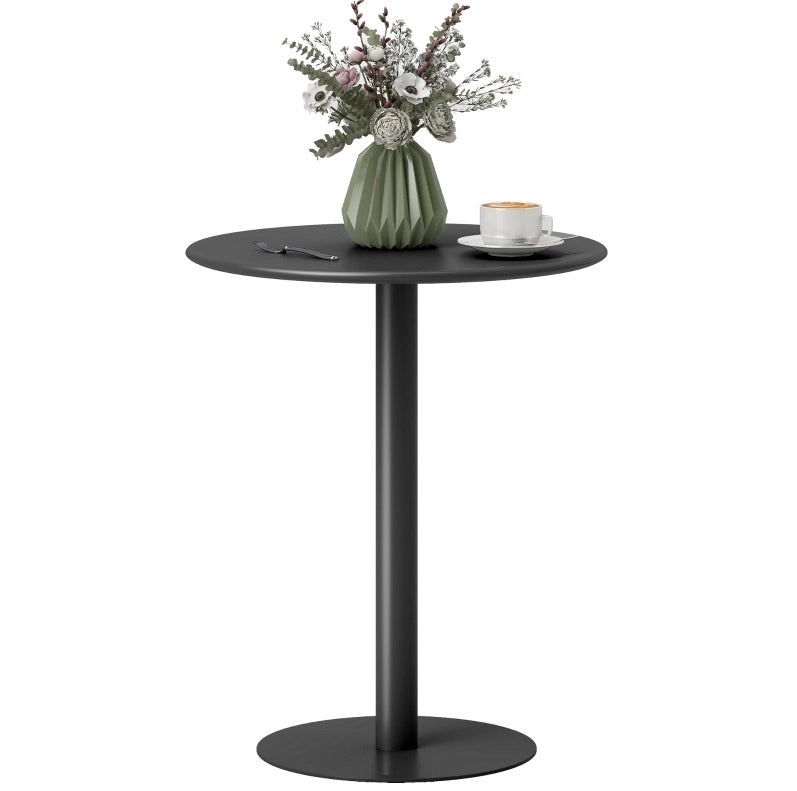 Tavolo da pranzo rotondo in acciaio Ø60x72 cm nero